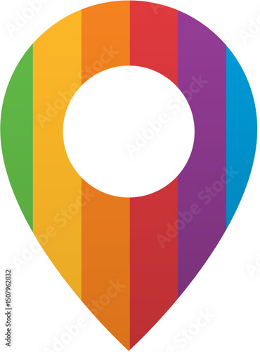 Free Download Pride Month Location Icon Rainbow LGBTQ Icon - GFXLoad