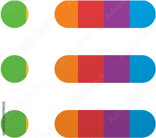 Pride Month Bullet List Icon Rainbow LGBTQ Icon