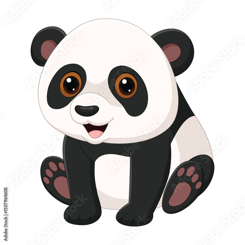 Flat panda vctor