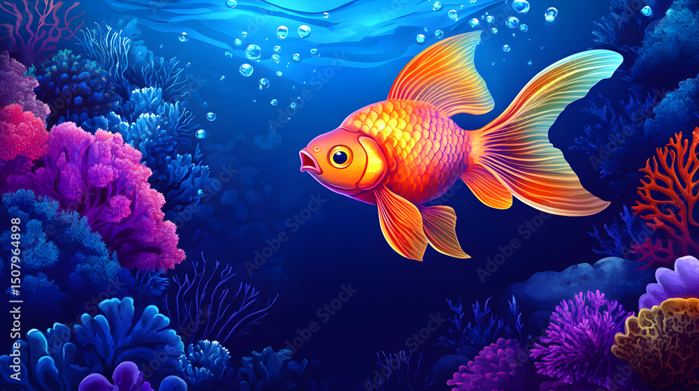 Fototapeta premium A beautifully crafted heraldic animal illustration, suitable for fantasy, emblematic, and decorative