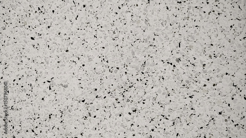 Mosaico de terrazo tonos negro y gris con base blanca. Se puede usar como fondo.