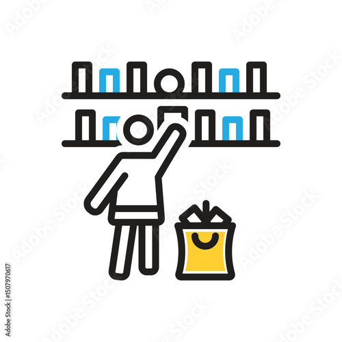 Multi color icon for select goods