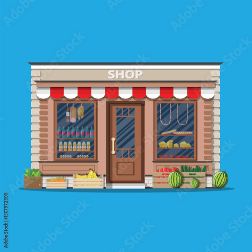 shop window with flowers