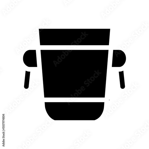 ice bucket glyph icon