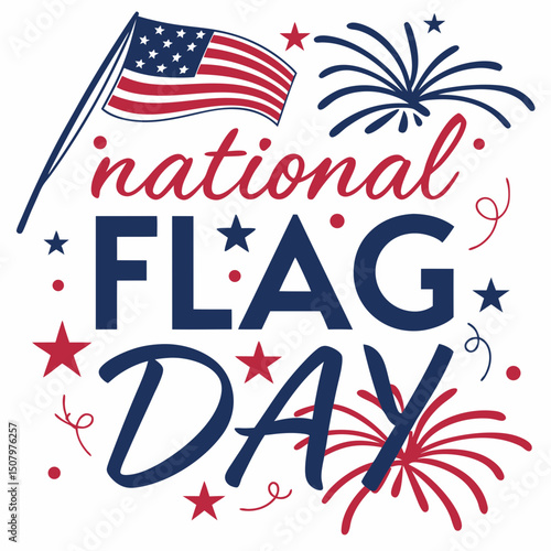NATIONAL FLAG DAY vector illustration
