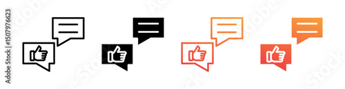 Response Multi Style Icon Set Vector 