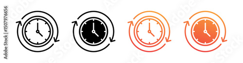 Recovery Multi Style Icon Set Vector 