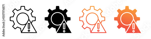 Issue Multi Style Icon Set Vector 