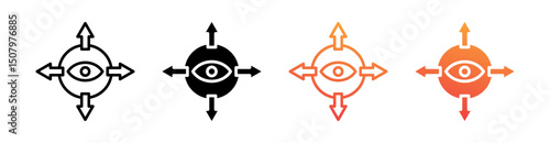 Anticipation Multi Style Icon Set Vector 