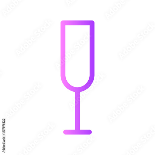 champagne glass gradient icon