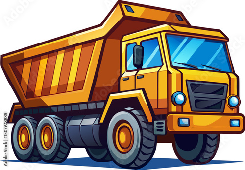 yellow dump truck