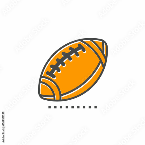 Colored icon template. Rugby ball icon. Colored vector design.