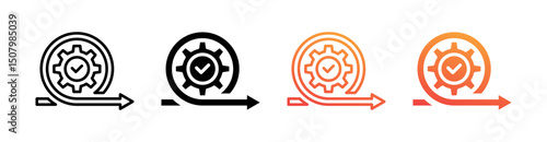 Agility Multi Style Icon Set Vector 