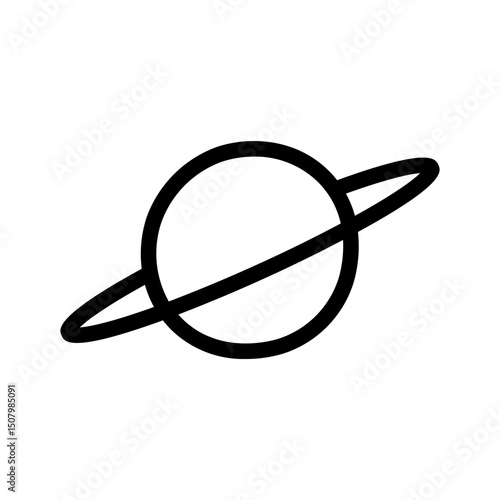 saturn line icon