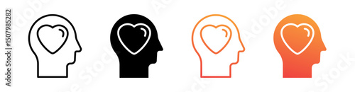 Empathy Multi Style Icon Set Vector 