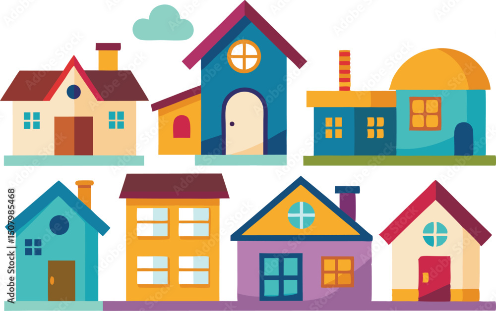 vector illustration of houses vector illustration of houses