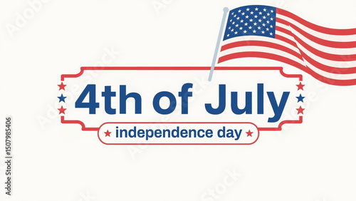Free Download Illustration of the American flag 'Celebrate Freedom — July 4' - GFXLoad