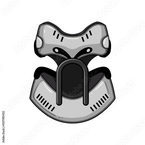 injury cervical neck collar cartoon vector illustration