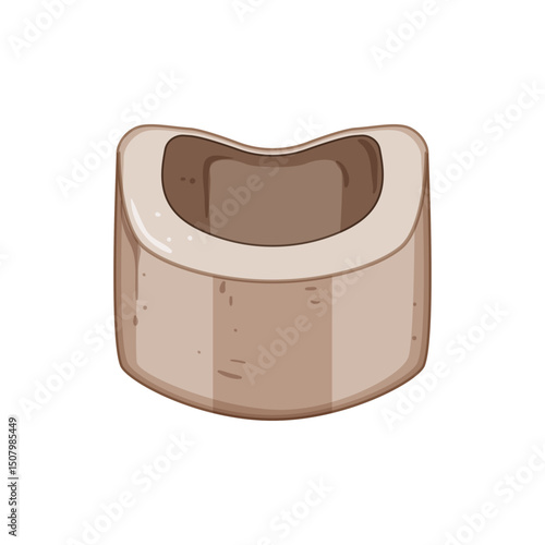 recovery cervical neck collar cartoon vector illustration