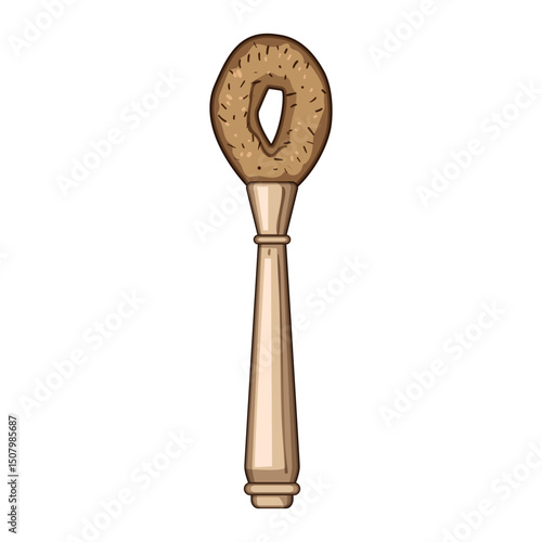 biodegradable coconut fiber dish scrubber cartoon vector illustration