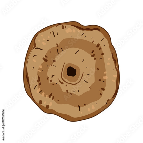 nontoxic coconut fiber dish scrubber cartoon vector illustration