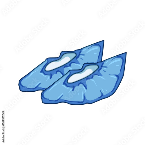 lightweight disposable shoe covers cartoon vector illustration