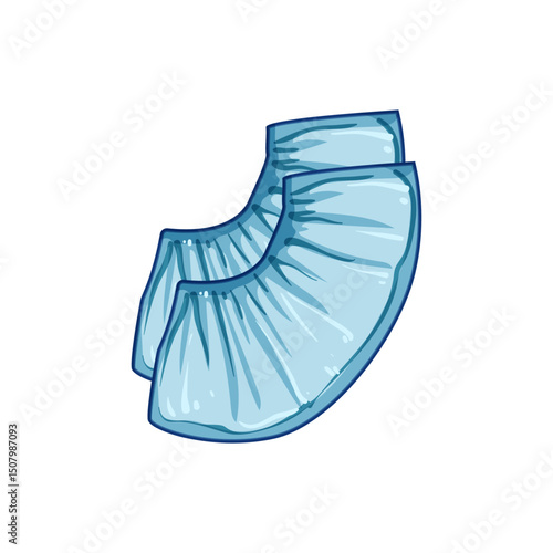 breathable disposable shoe covers cartoon vector illustration