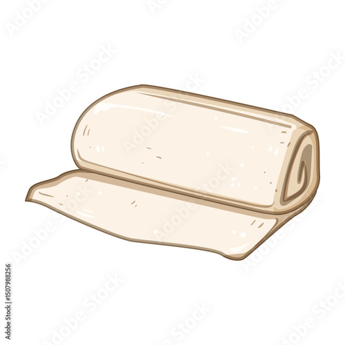 absorbent gauze roll cartoon vector illustration