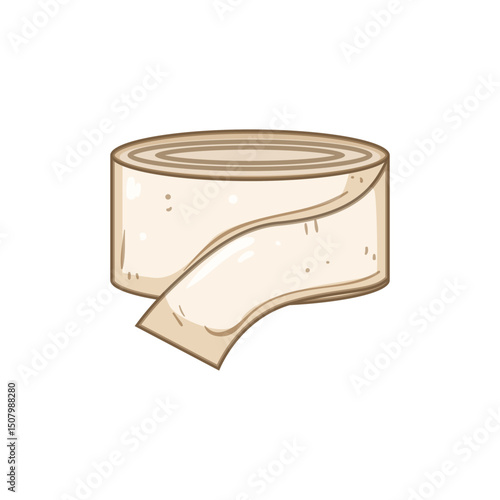 wound gauze roll cartoon vector illustration