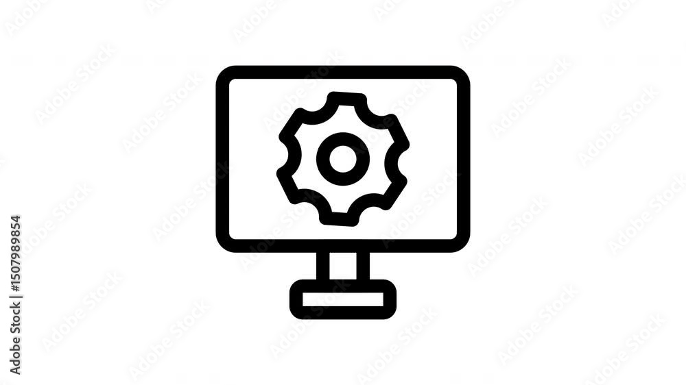 settings minimalist stroke animation