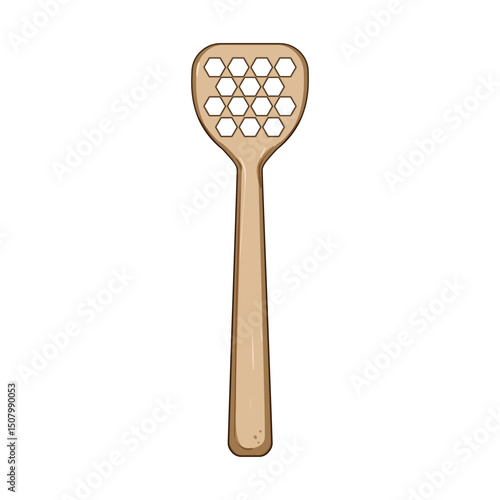 hive honey dipper stick cartoon vector illustration