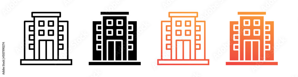 Office Multi Style Icon Set Vector Office Multi Style Icon Set Vector