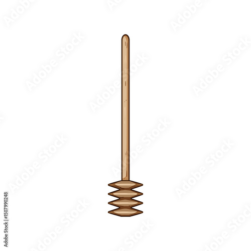 propolis honey dipper stick cartoon vector illustration