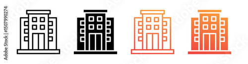 Office Multi Style Icon Set Vector 