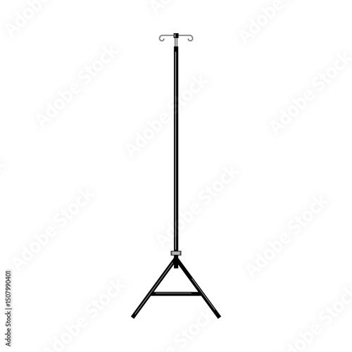 wellness hydration iv drip stand cartoon vector illustration