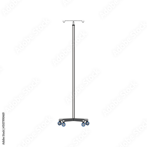 clinic hydration iv drip stand cartoon vector illustration