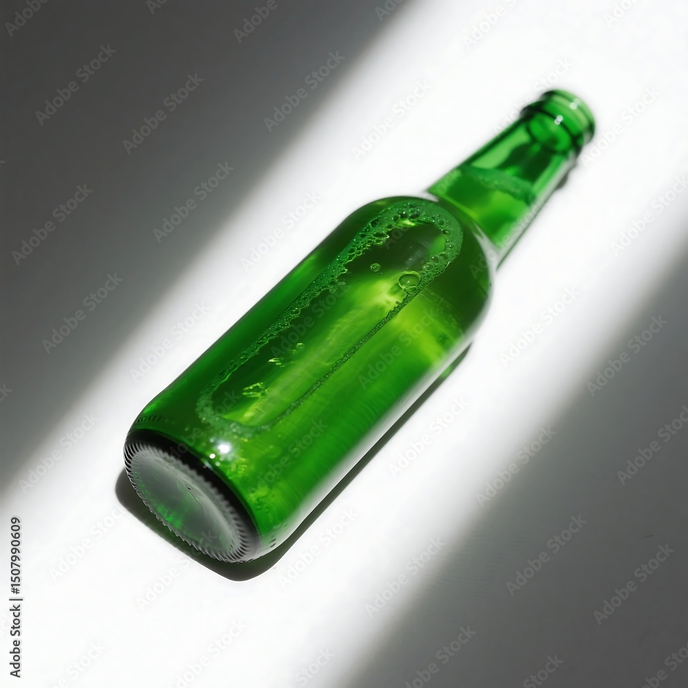 Fototapeta premium Green glass bottle 
