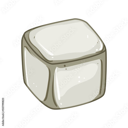 steel ice cubes reusable cartoon vector illustration
