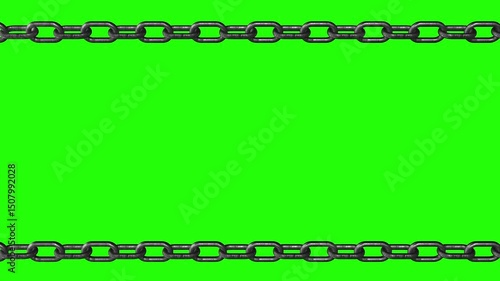 Animation of Chain Border on green screen.
