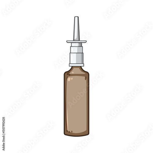 allergy nasal spray bottle cartoon vector illustration