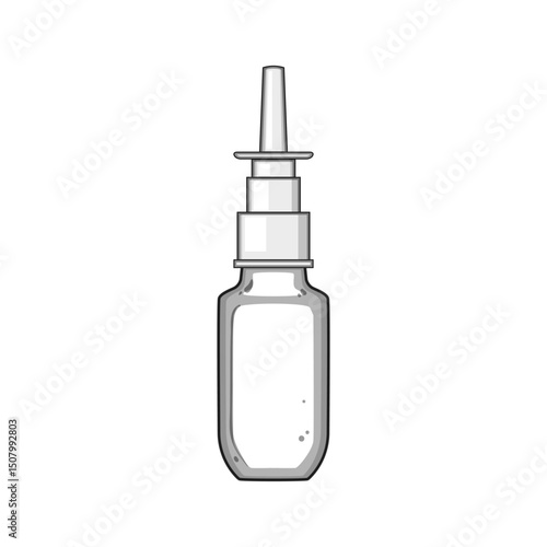 relief nasal spray bottle cartoon vector illustration