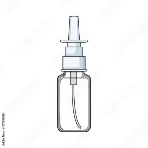 congestion nasal spray bottle cartoon vector illustration