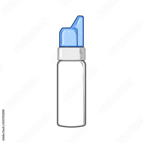 moisturizer nasal spray bottle cartoon vector illustration