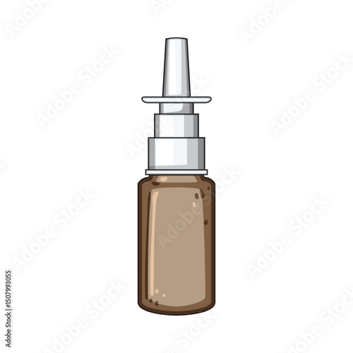 rinse nasal spray bottle cartoon vector illustration