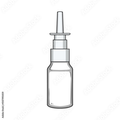 irrigation nasal spray bottle cartoon vector illustration