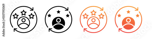 Retention Multi Style Icon Set Vector 