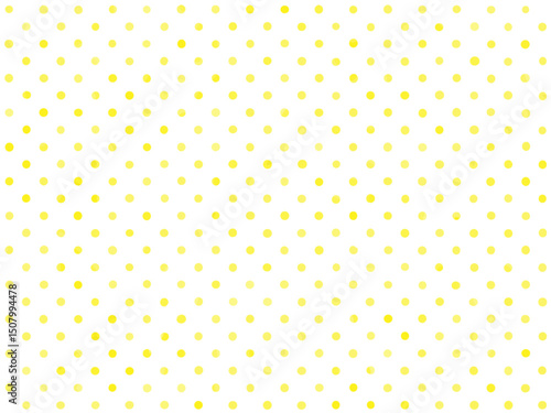 手描き背景　水彩　ドット　黄色
