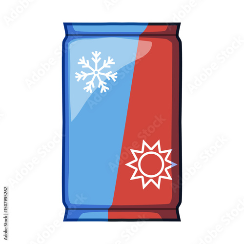 microwaveable reusable hot cold gel pack cartoon vector illustration