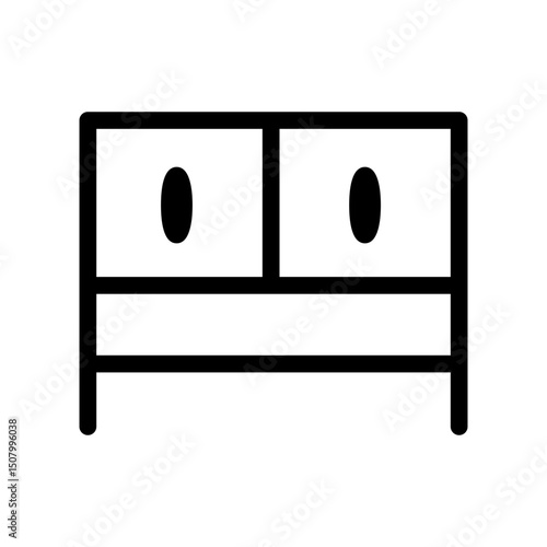 chest of drawers line icon
