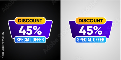 45% Off Special Offer Discount Graphics Design